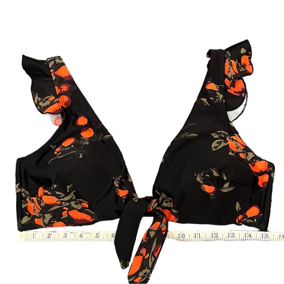 COCOSHIP Women's Retro Floral Bikini Tie Front Top | Size 10 - Picture 5 of 6